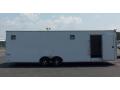White 28ft Race Trailer with Tandem # 5200 Torsion Axles