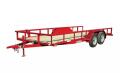 18FT RED UTILITY TRAILER WITH WOOD DECK