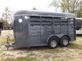 Grey Steel ES 14FT Livestock Trailer with Rounded Front