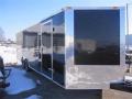 20FT BLACK ENCLOSED CAR HAULER WITH WEDGE FRONT