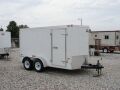 White 12ft Enclosed Motorcycle Trailer