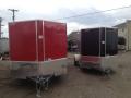 Red 16ft  enclosed trailer w/ramp