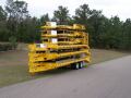 Yellow 20+5ft Pintle Hitch Flatbed Equipment Trailer