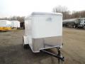 8ft White Flat Front Enclosed Cargo Trailer