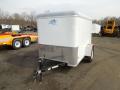8ft Cargo Enclosed Trailer - White with Flat Front