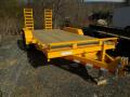 16ft Flatbed Trailer w/D-rings and Stand Up Ramps