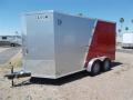 14ft Red/Silver Two Tone Enclosed Trailer
