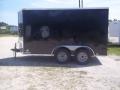 BLACK 12FT T/A CARGO TRAILER WITH RAMP