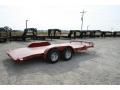 18ft  Carhauler Red Open with Steel Deck