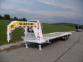White 25+5 ft Tandem 1000LB Dual Axle Flatbed Trailer