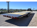 36ft Straightdeck Gooseneck Trailer with (2) Spring-Assisted & Double-Hinged Flip-Over Ramps 