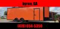 8x24 10k  car hauler Enclosed trailer orange and black