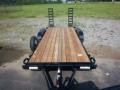 Black with Wood Deck 16ft Equipment  Trailer  