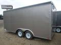16ft Pewter  Rounded-Top Cargo Trailer  - White Interior walls
