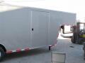 White 18ft Gooseneck Enclosed Cargo  