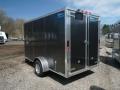 Charcoal 12ft Enclosed Utility Trailer   Rear Barn Doors