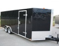 20ft Cargo Trailer Black with Double Rear Doors and D-Rings