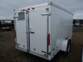 12ft Enclosed Landscape Cargo  White with Double Rear Doors