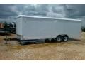 WHITE 24FT FLAT FRONT ENCLOSED CARGO TRAILER