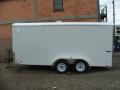 16FT  WHITE TANDEM AXLE FLAT FRONT