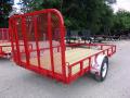 12ft Utility Trailer - Red  -  Wood Deck
