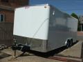 20FT Car hauler White with Flat Front