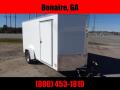 6x12 Ramp Door White Enclosed Cargo Trailer