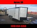 7x16 silver blackout enclosed trailer w extra wide doors