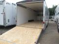 28ft  Silver Cargo Trailer  with Ramp and White Finished Walls