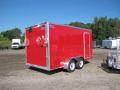 16ft Enclosed Landscape Cargo  -  Red with Ramp