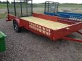 14ft Utility Trailer Solid Sides-Red