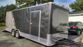 24ft Two Toned Enclosed Flat Front Car Trailer  