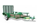 8FT GREEN UTILITY TRAILER WITH WOOD DECKING                    