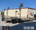 2024 OZARK 82x16 TA 35K 4' spring loaded gate 2' dovetail utility trailer
