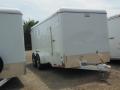White Flat front 16ft Cargo Trailer with Torsion Tandem Axle 