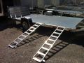14ft All Aluminum Utility Equipment Trailer with Ramps on Side and Rear