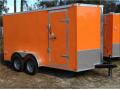 16ft Orange Semi-Screwless Exterior Aluminum Cargo Tr