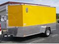 Yellow 12ft V-nose Motorcycle Trailer 