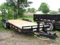 20ft  Equipment  Trailer with Stand Up Ramps