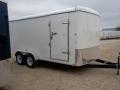 White Flat Front 16FT Enclosed Cargo Many Options