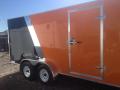 Black/Orange 16ft V-nose cargo trailer