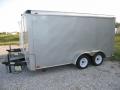 SILVER FLAT FRONT 14FT ENCLOSED CARGO TRAILER