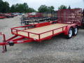 RED 16FT BUMPER PULL UTILITY TRAILER