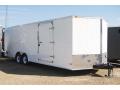 24ft V-NOSE Car trailer - White with 5200lb Axles