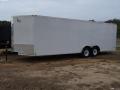 24ft Enclosed  White Cargo with Rear Ramp Door