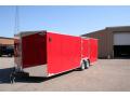 24ft Red car trailer roadside escape door-finished walls and ceiling