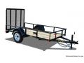 8ft Single Axle Utility Trailer with Wood Decking