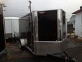 12ft v-nose Black semi-smooth skin cargo trailer