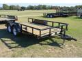 16ft Pipe Tandem Axle Utility Trailer-Side and Front Rails