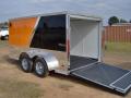 7 x 12 double motorcycle low hauler enclosed trailer